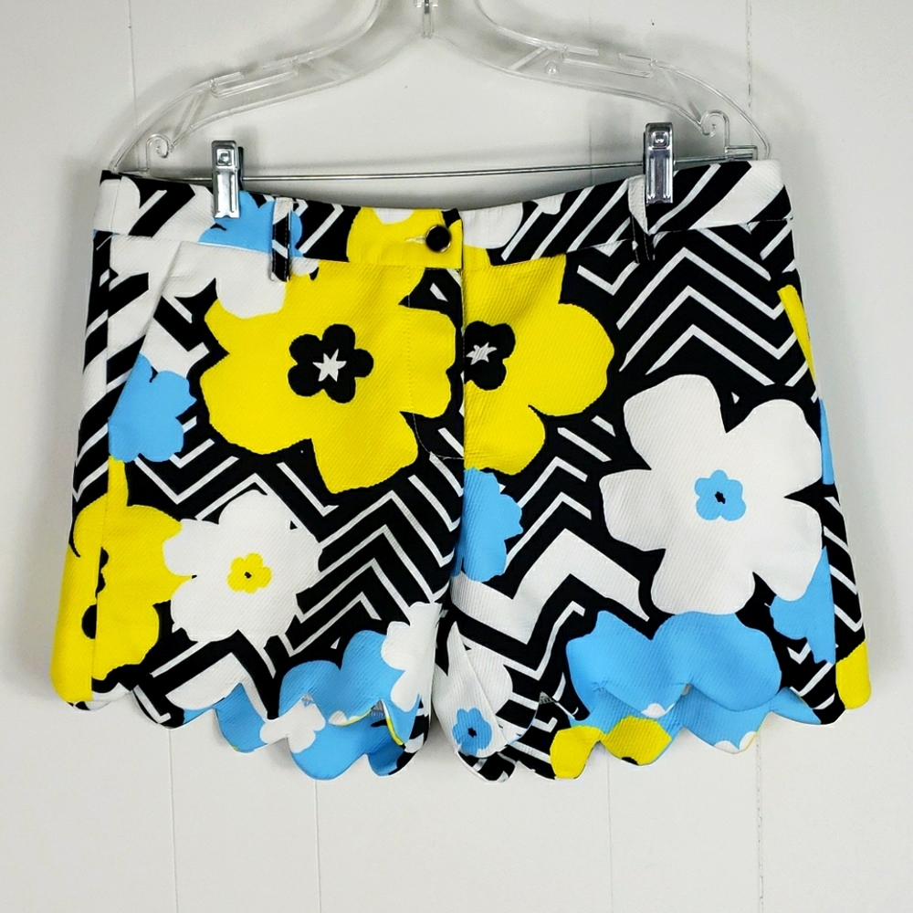 Anthropologie Jade Melody Tam Mod Floral Scallop Shorts